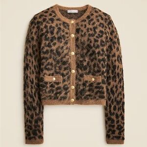 J. Crew brushed lady sweater leopard